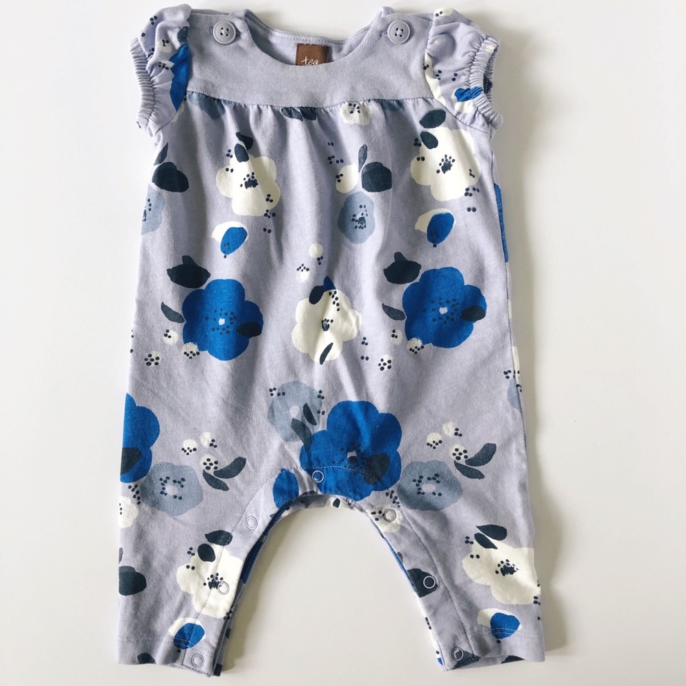 Tea Collection Lilac Floral Romper